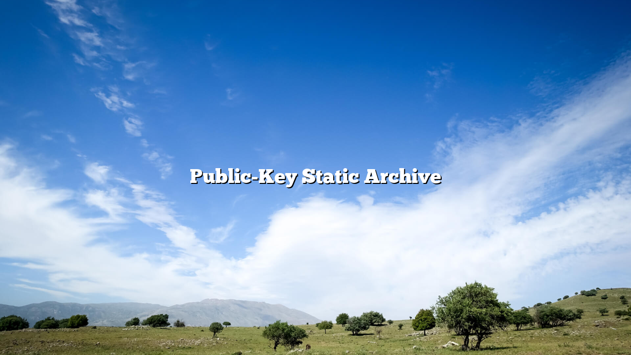 Public-Key Static Archive