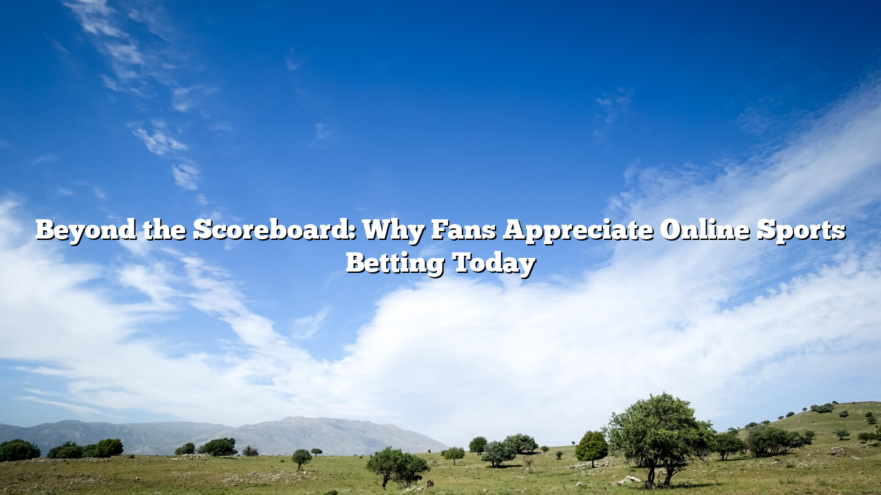 Beyond the Scoreboard: Why Fans Appreciate Online Sports Betting Today